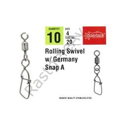 Captain 5036 Germany-A Klips 10'lu Paket Black Nikel
