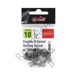 Captain 5037 Double Fırdöndülü Speed Klips 10'lu Paket Black Nikel