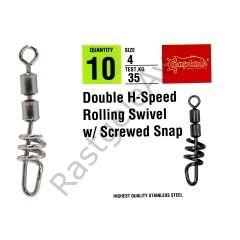 Captain 5003 Double H-Speed Screved Fırdöndü Black Nikel 5li Paket