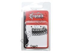 Captain 5009 Fırdöndü Rolling 10'lu Paket Black Nickel