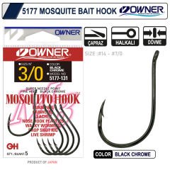 Owner 5177 Mosquito Hook Black Chrome  İğne