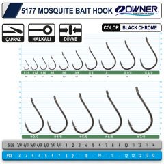 Owner 5177 Mosquito Hook Black Chrome  İğne