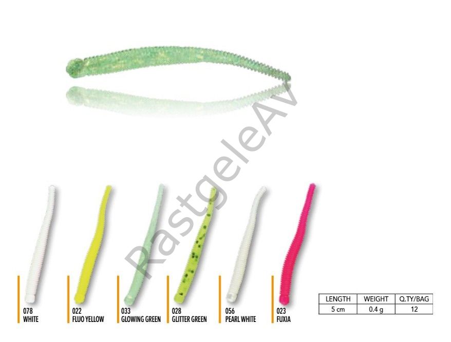 Nomura NM71502205 Stick Rib 5cm Aromalı LRF Silikon Yem 12'li Set