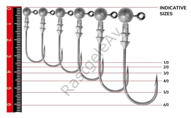 Nomura NM90007040 Round Jig Head 3lü Paket İğne:4/0no 7.5gr