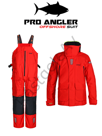 Fujin Pro Angler Off Shore Suit Red Navy