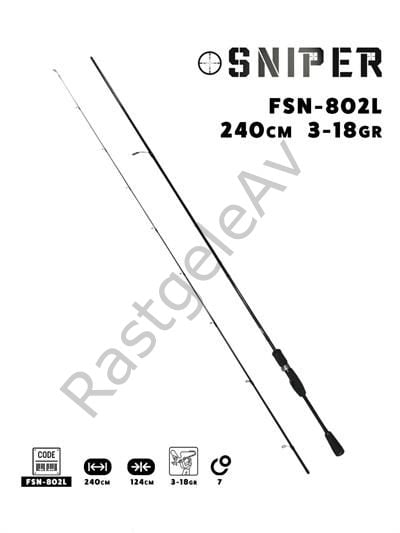 Fujin Sniper 240cm 3-18gr Light Spin Kamışı FSN-802L