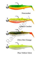 Savage Gear Cannibal Shad 8cm 5gr+7.5gr #2/0 Dark Water 4+4 Adet