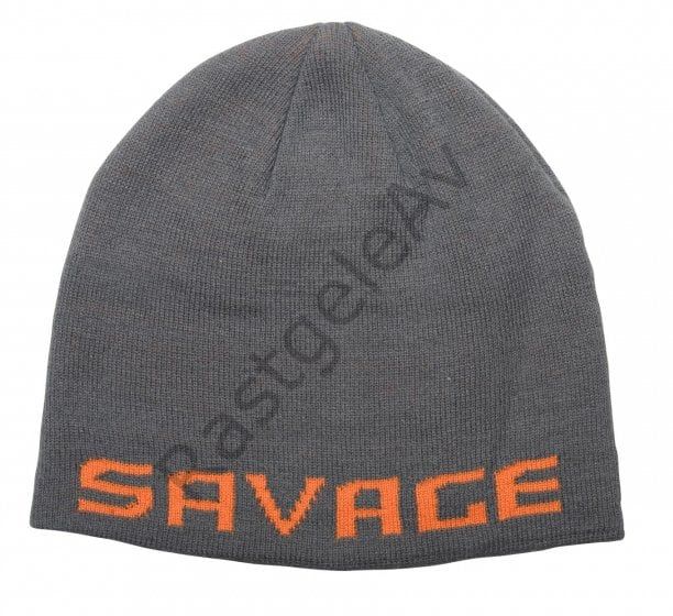 Savage Gear Logo Beanie One Size Rock Grey/Orange