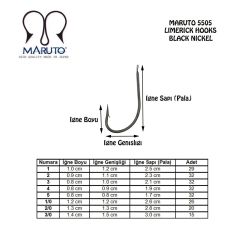 Maruto 5505 Black Nikel Olta İğnesi
