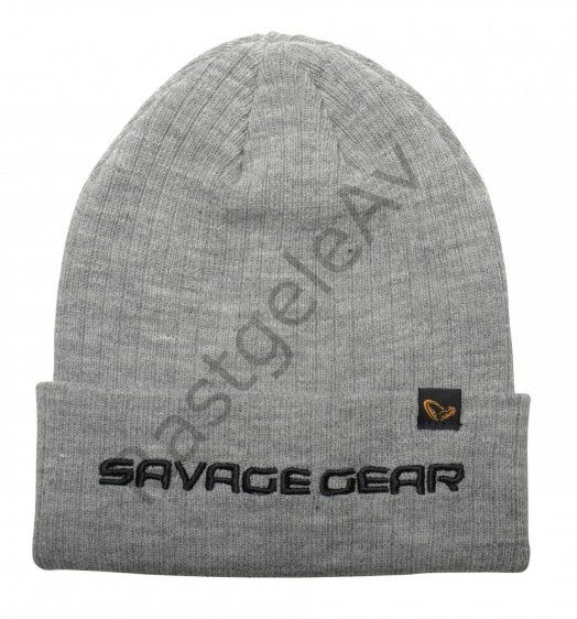 Savage Gear Fold-up Beanie One Size Light Grey Melange