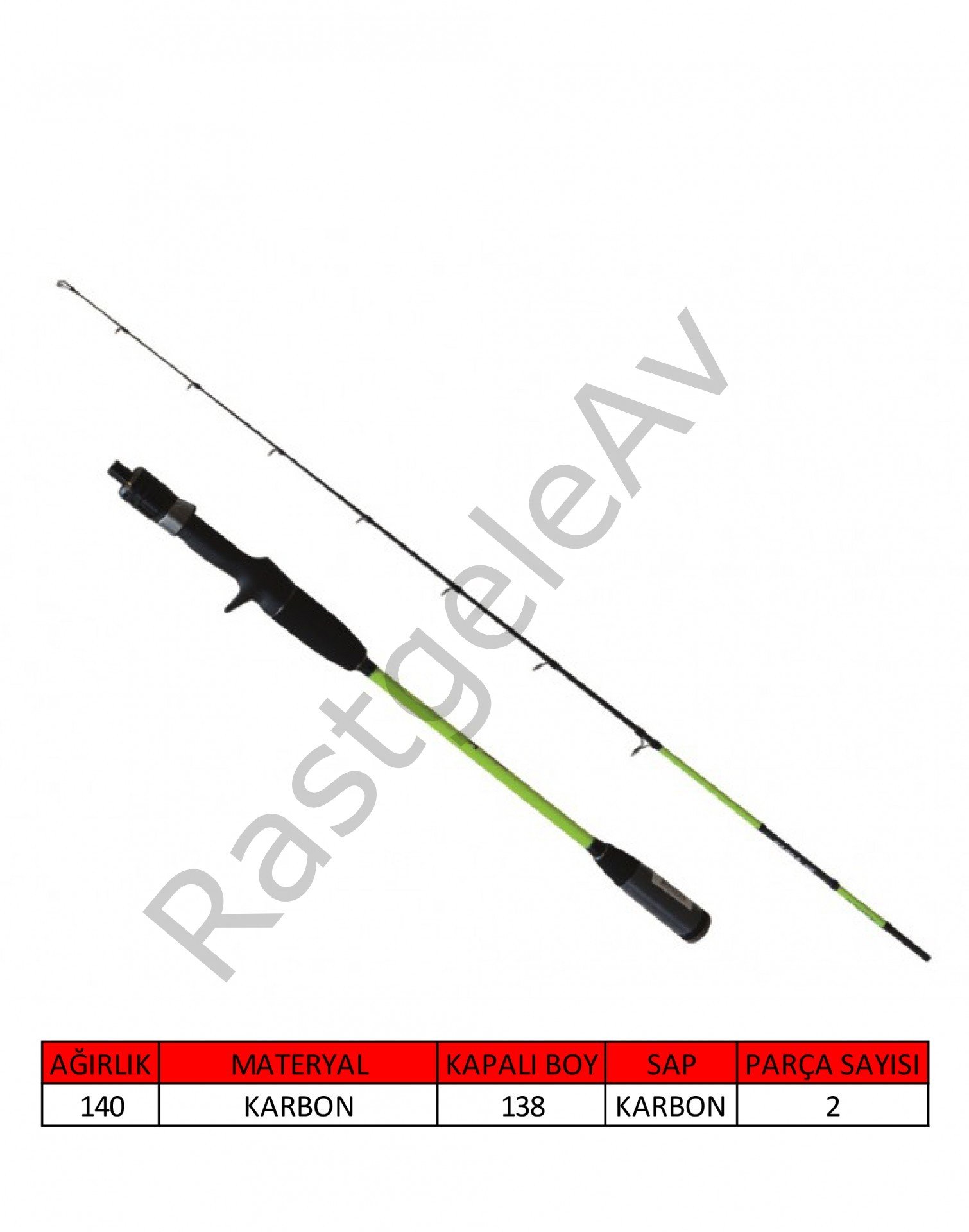 Captain 1432 Sarda Jigging 187cm 2 Parça Slow Jig Kamışı 1-3 PE
