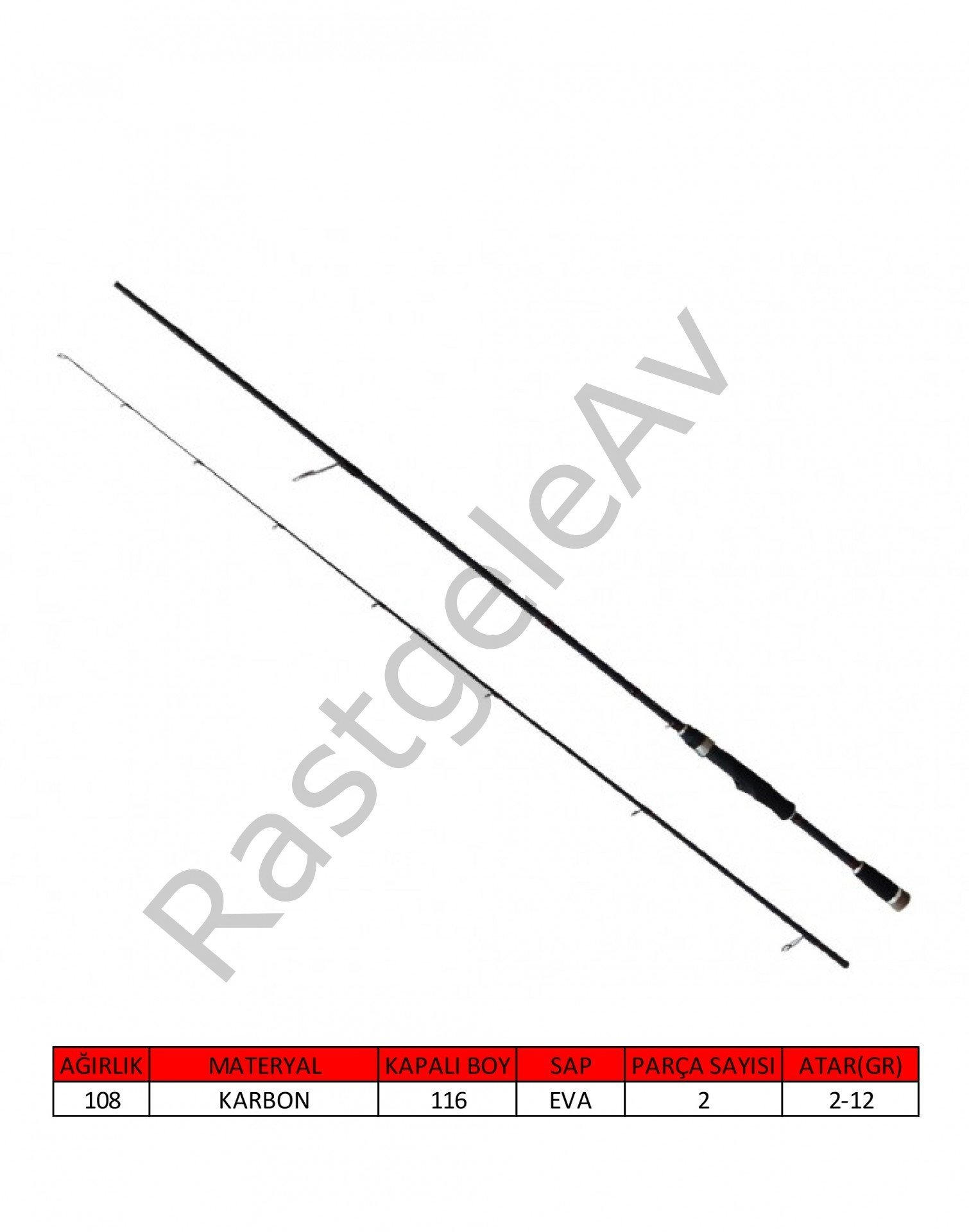 Captain 1442 Nemo Spin 225cm 2 Parça LRF Kamışı 2-12gr Atar