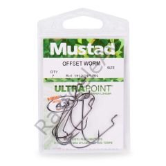 Mustad Offset Worm 39121NP-BN Olta İğnesi