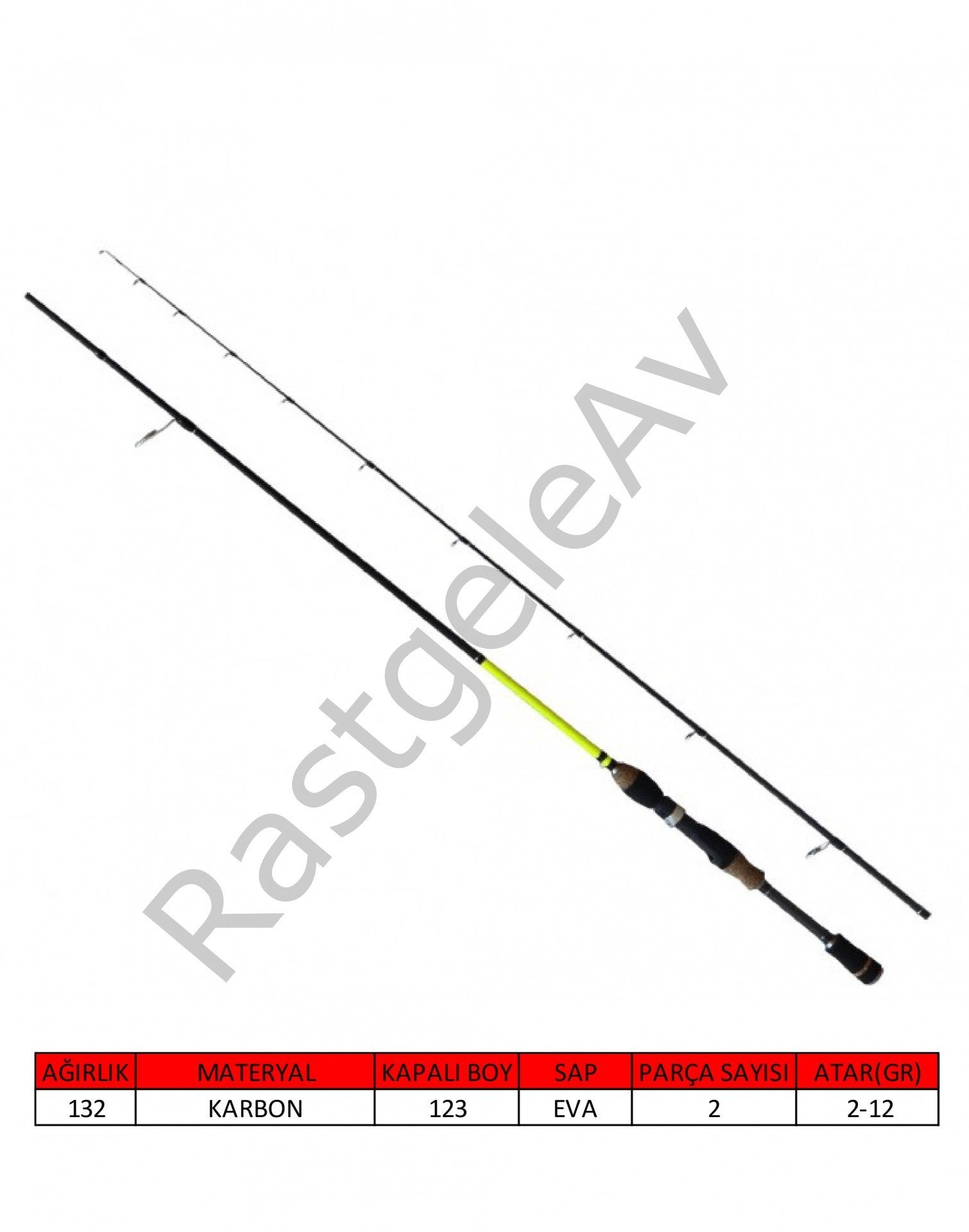 Captain 1445 Taimen Spin 238cm 2 Parça LRF Kamışı 2-12gr Atar