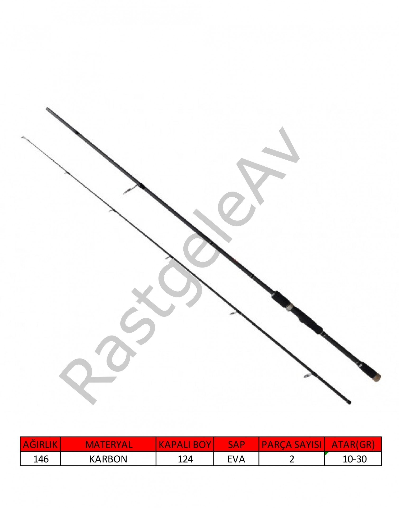 Captain 1444 Dynamic Spin 240cm 2 Parça Spin Kamış 10-30gr Atar