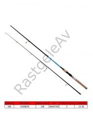 Captain 1459 Makito PT Spin 240cm 2 Parça Spin Kamış 13-36gr Atar
