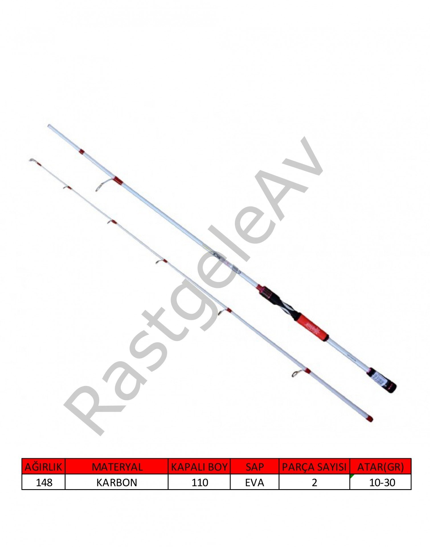 Captain 1460 Tetra Spin 210cm 2 Parça Spin Kamış 10-30gr Atar