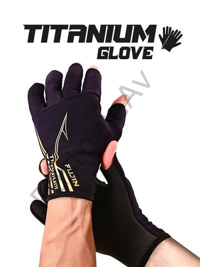 Fujin Pro Angler S24 Titanium Gloves Black Gold