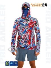 Fujin Pro Angler S24 Buff&Hoodie Makai Blue Red