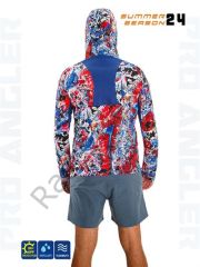 Fujin Pro Angler S24 Buff&Hoodie Makai Blue Red