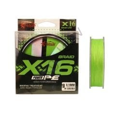 Captain X16 Power PE 16 Örgü Spin İp Misina 150mt Light Green