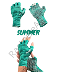 Fujin Pro Angler Summer Gloves Green