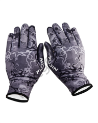 Fujin Pro Angler Winter Gloves Black Camo