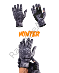 Fujin Pro Angler Winter Gloves Black Camo