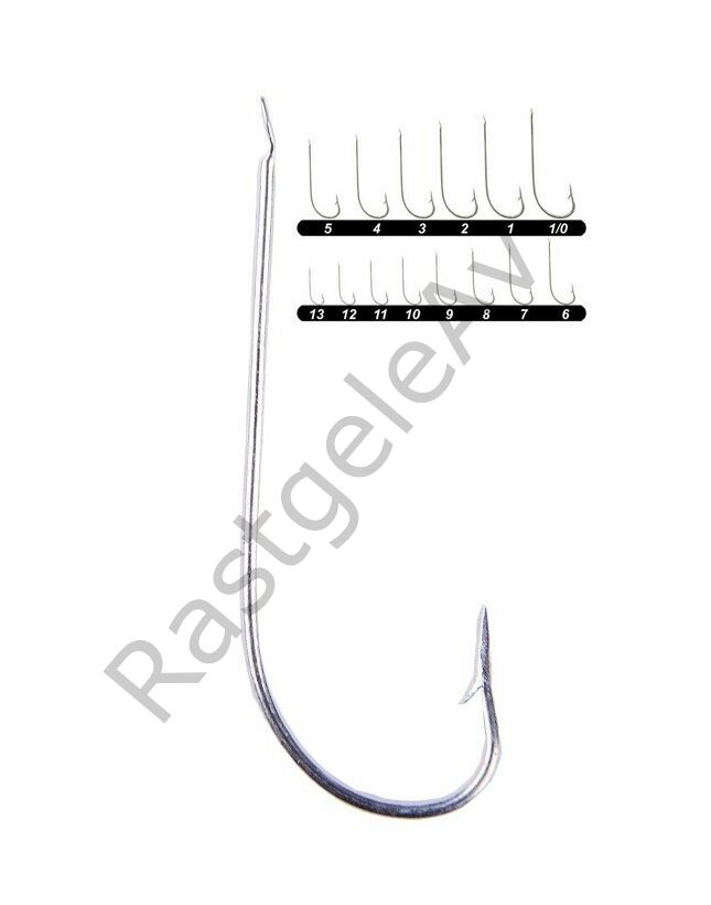 Youvella 1307 Palalı Çapraz Olta İğnesi 1.000'li Paket Galvaniz