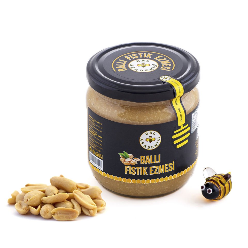 Ham Ballı Fıstık Ezmesi 300 GR %100 Doğal (Katkısız - Şekersiz - Glutensiz)