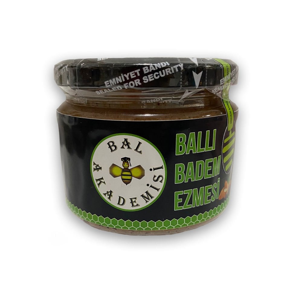 Ham Ballı Badem Ezmesi 300 Gram %100 Doğal (katkısız - Şekersiz - Glutensiz)