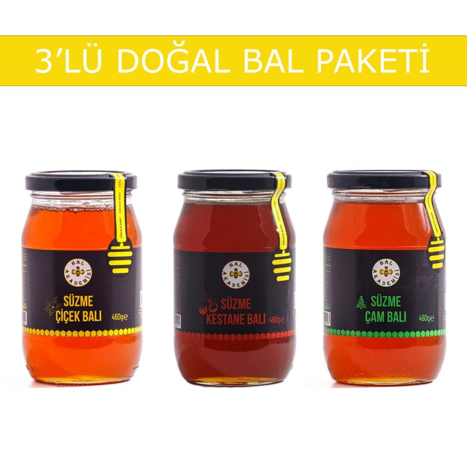 3'LÜ DOĞAL BAL PAKETİ (ORTA BOY)