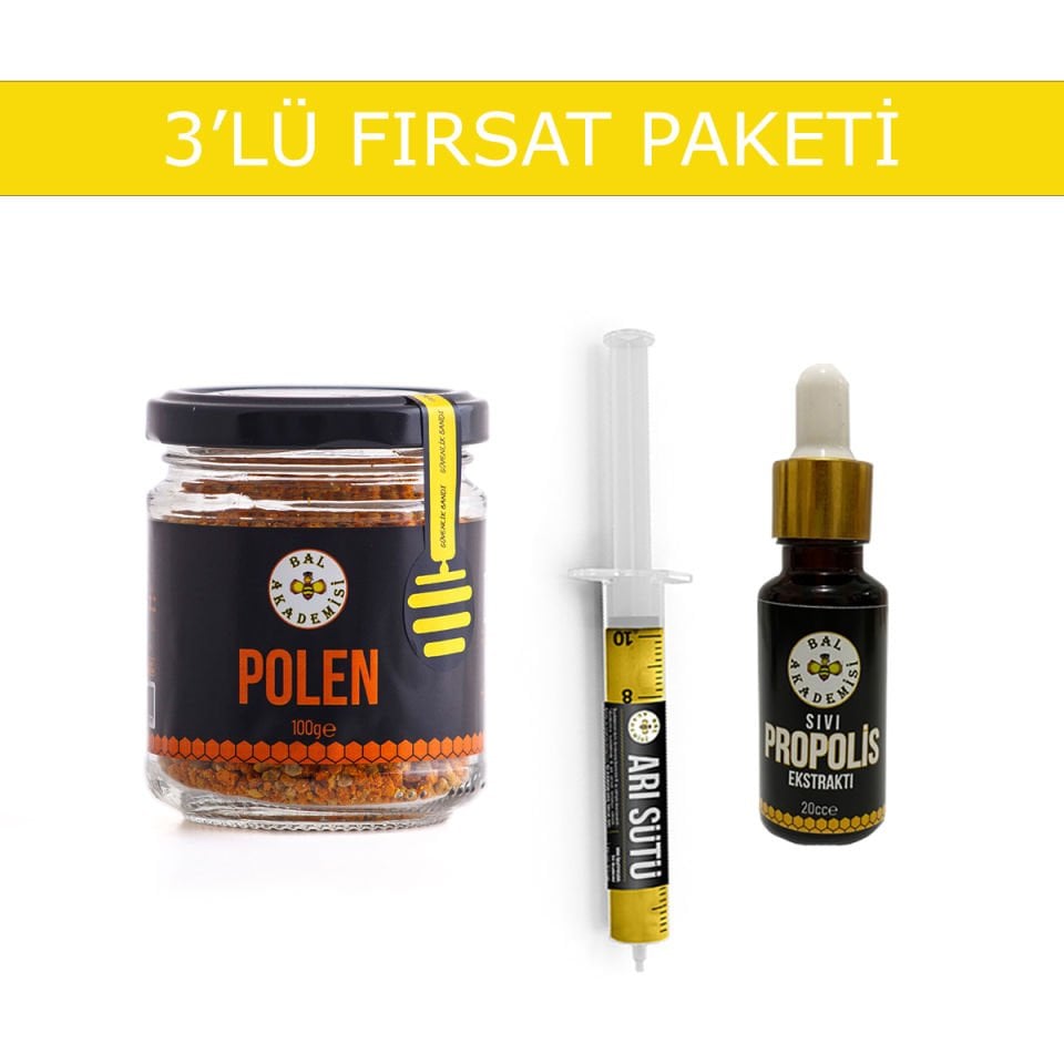 ﻿3'LÜ FIRSAT PAKETİ (ARI SÜTÜ - POLEN - PROPOLİS)