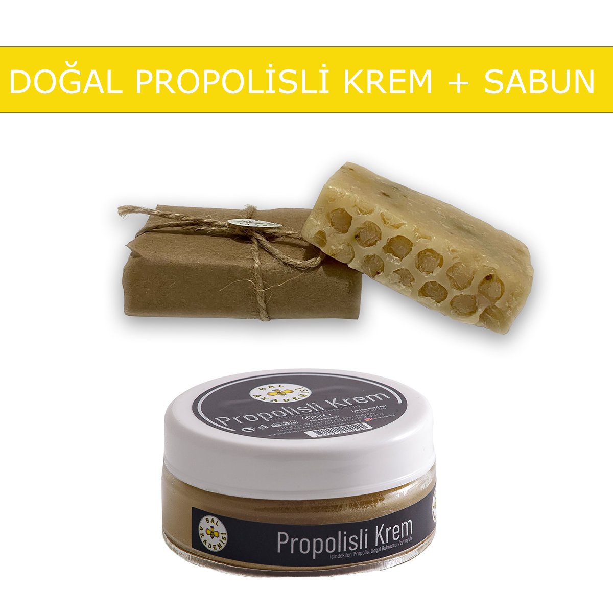 DOĞAL KOZMETİK PAKETİ (PROPOLİSLİ SABUN  & KREM)