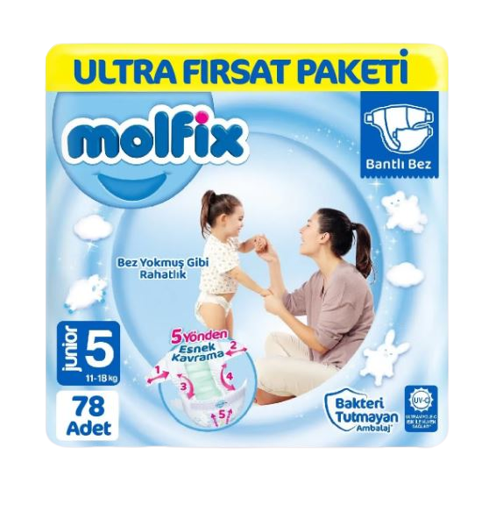 Molfix 5 Numara Bebek Bezi Süper Fırsat Paketi 180 Adet
