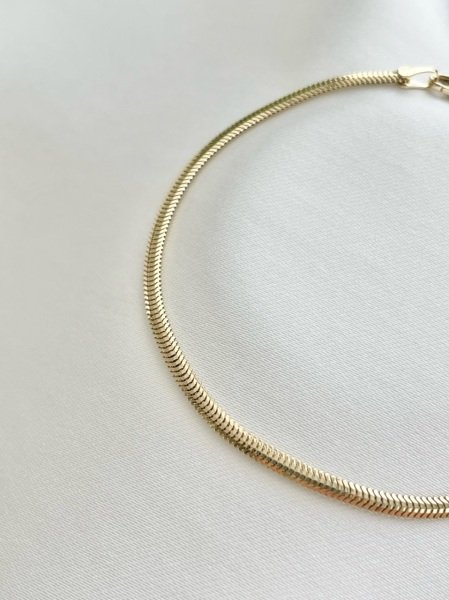 14 Kuyumculuk 4 mm İtalyan Balıksırtı Bileklik