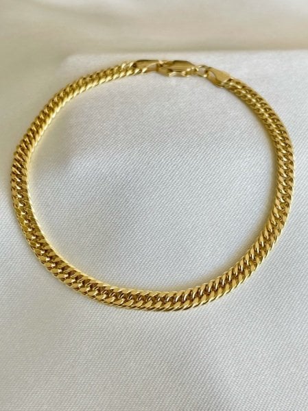 14 Kuyumculuk 4mm Unisex Masif Kalemli Bileklik