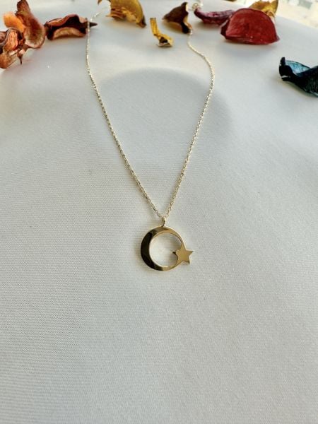 14 Kuyumculuk Mini Ay Yıldız Kolye