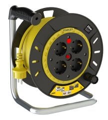 Stanley Optimal IP20 4 Soketli 25 Metre Makaralı Kablo