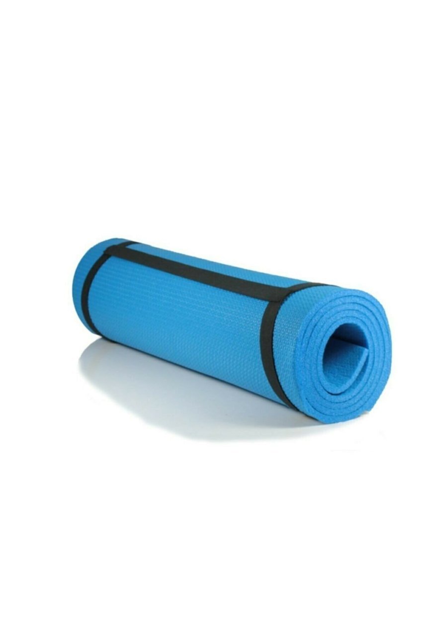 6,5 Mm Kalınlık Pilates Matı Yoga Matı Kamp Matı Mavi Boy 150 Cm En 51 Cm