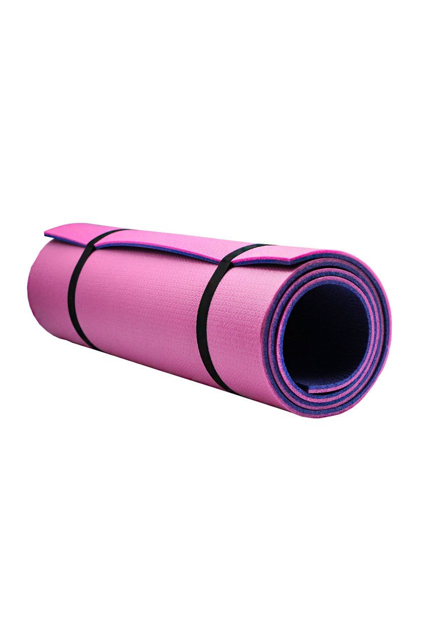 Pembe Mor  Pilates Minderi & Yoga Mat Çift Taraflı 8 mm