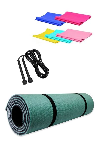 Haki 8mm Pilates Minderi Sporcu Atlama Ipi  Pilates Egzersiz Direnç Lastiği