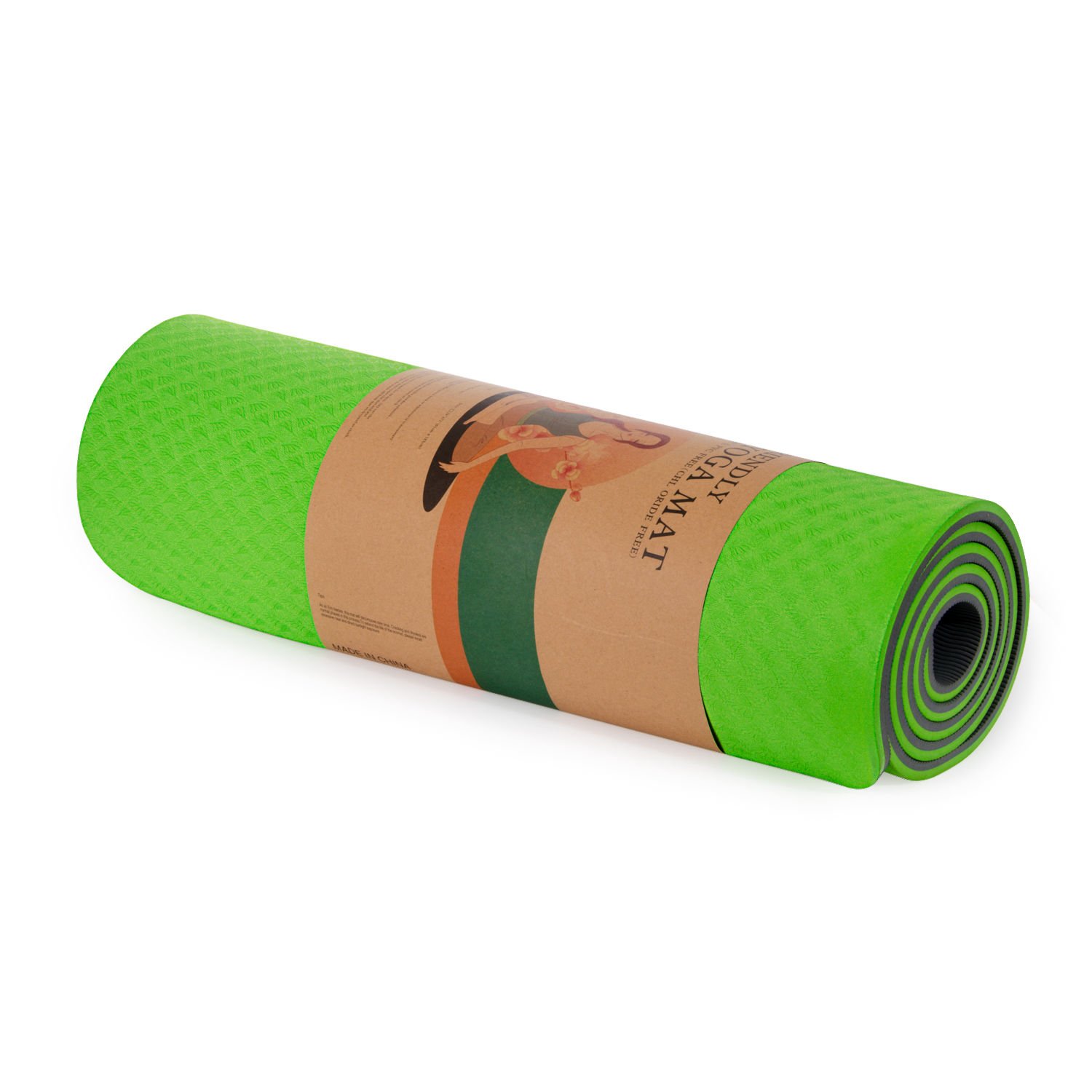 8 mm Çift Taraflı Kullanılabilir Kaymaz Yüzey Yoga Matı -Yeşil