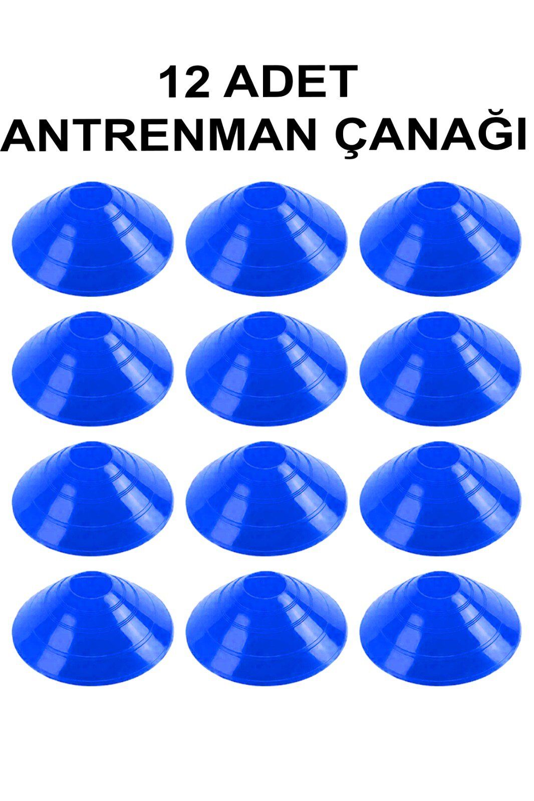 12 Adet Antrenman Çanağı-Mavi