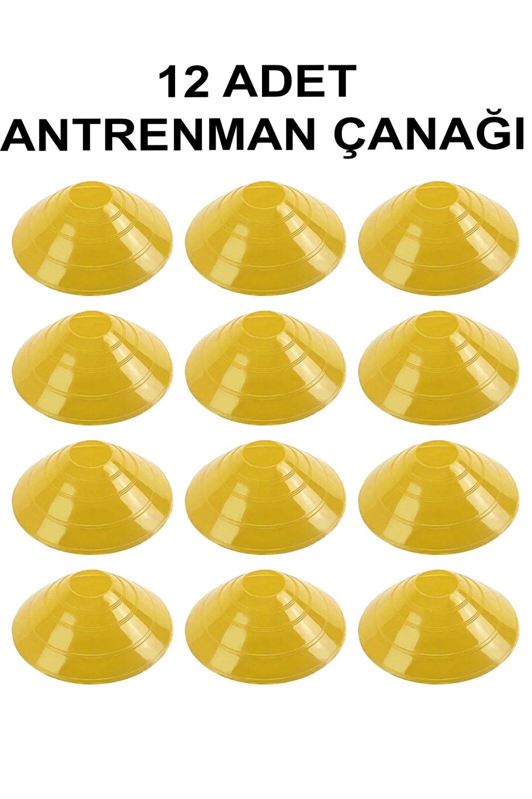 12 Adet Antrenman Çanağı-Sarı
