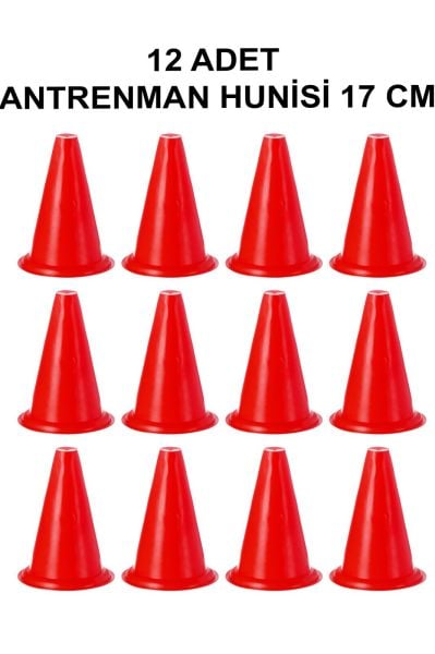 12 Adet Antrenman Hunisi-Kırmızı