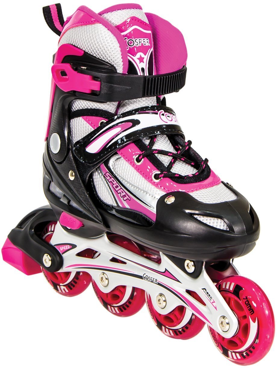 Cosfer CSFTE261PL Silikon Tekerlekli Alüminyum Paten 38-41 - Pembe