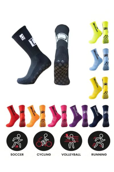 Unisex Anti Slip Socks Kaymaz Silikon Havlu Taban Dikişsiz Maç Pro Sporcu Çorabı