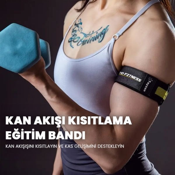 2 Adet Kaymaz Kan Akışı Kısıtlama Bandı Üst Kol ve Bacak Güç Antrenmanları Kalça Egzersizleri Bandı