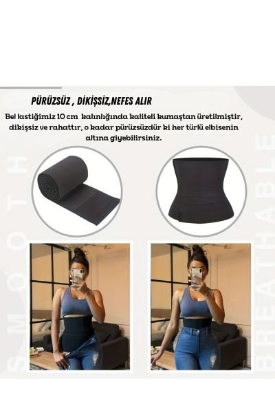 Yüsek Kalite Bel İnceltici Sıkılaştırıcı Bele Dolamalı Kum Saati Görüntüsü Veren Korse